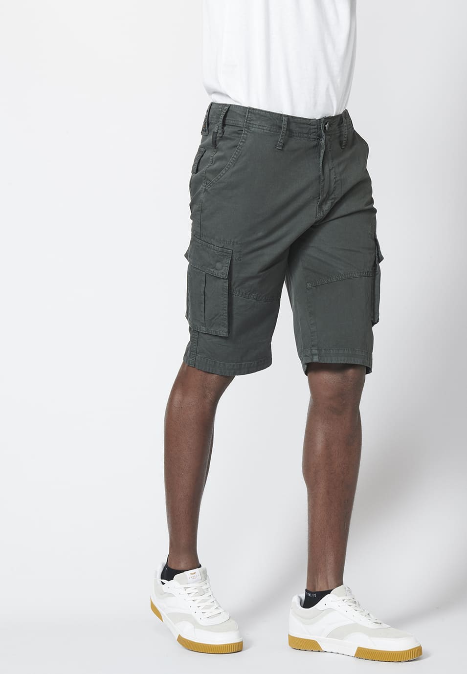 Bermuda Cargo de Algodón con Seis Bolsillos Hombre – Koroshi 2211PS11