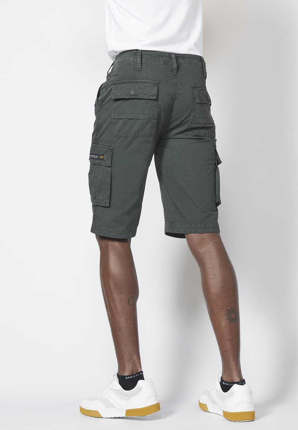 Bermuda Cargo de Algodón con Seis Bolsillos Hombre – Koroshi 2211PS11