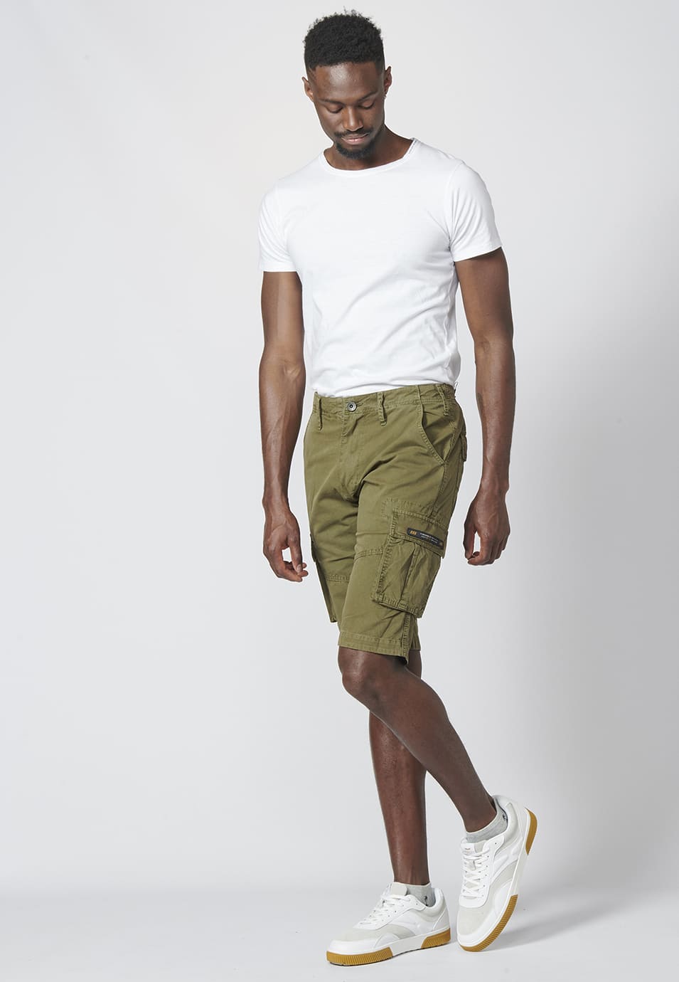 Bermuda Cargo de Algodón con Seis Bolsillos Hombre – Koroshi 2211PS11