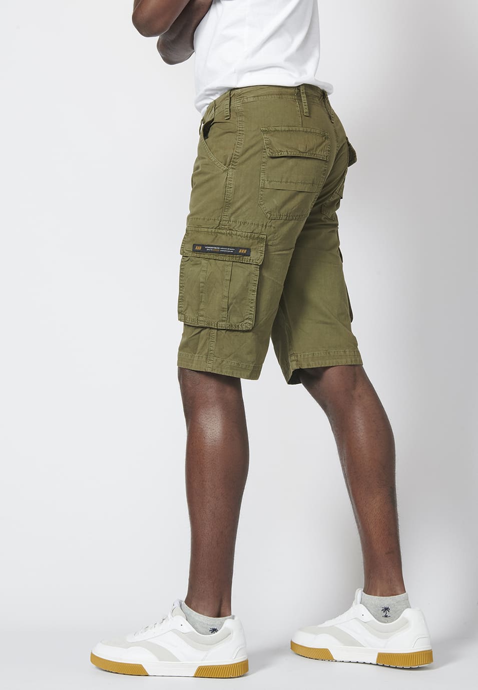 Bermuda Cargo de Algodón con Seis Bolsillos Hombre – Koroshi 2211PS11