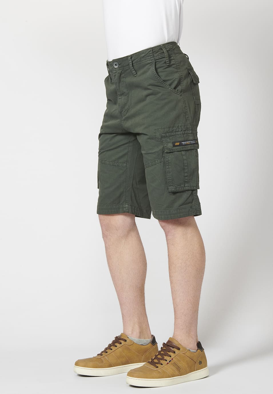 Bermuda Cargo de Algodón con Seis Bolsillos Hombre – Koroshi 2211PS11