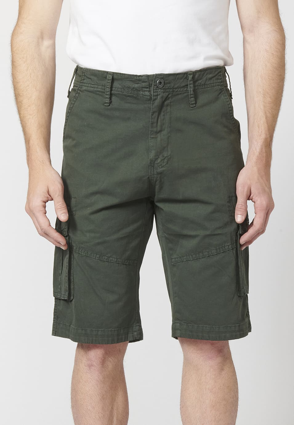 Bermuda Cargo de Algodón con Seis Bolsillos Hombre – Koroshi 2211PS11