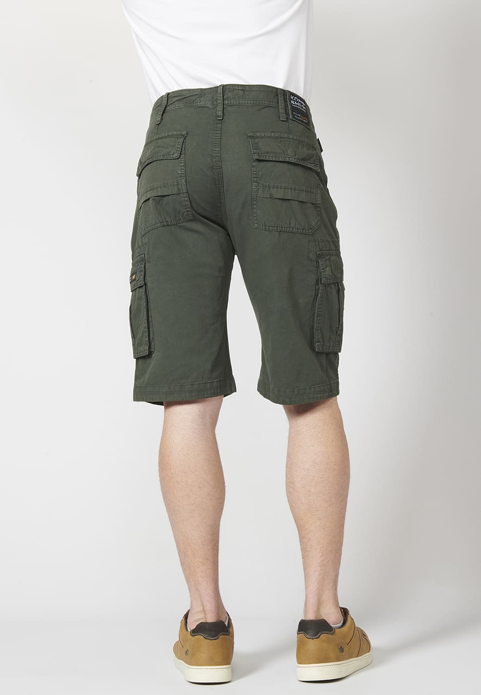 Bermuda Cargo de Algodón con Seis Bolsillos Hombre – Koroshi 2211PS11