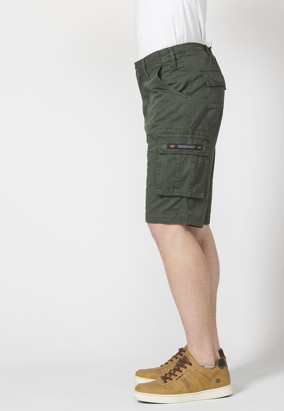 Bermuda Cargo de Algodón con Seis Bolsillos Hombre – Koroshi 2211PS11