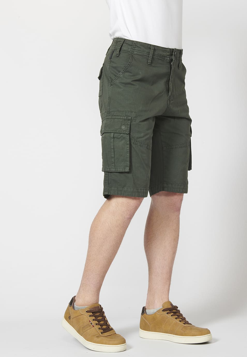 Bermuda Cargo de Algodón con Seis Bolsillos Hombre – Koroshi 2211PS11