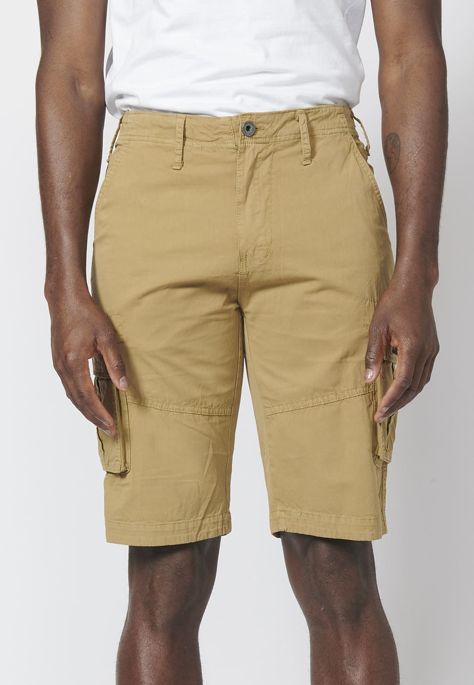 Bermuda Cargo de Algodón con Seis Bolsillos Hombre – Koroshi 2211PS11