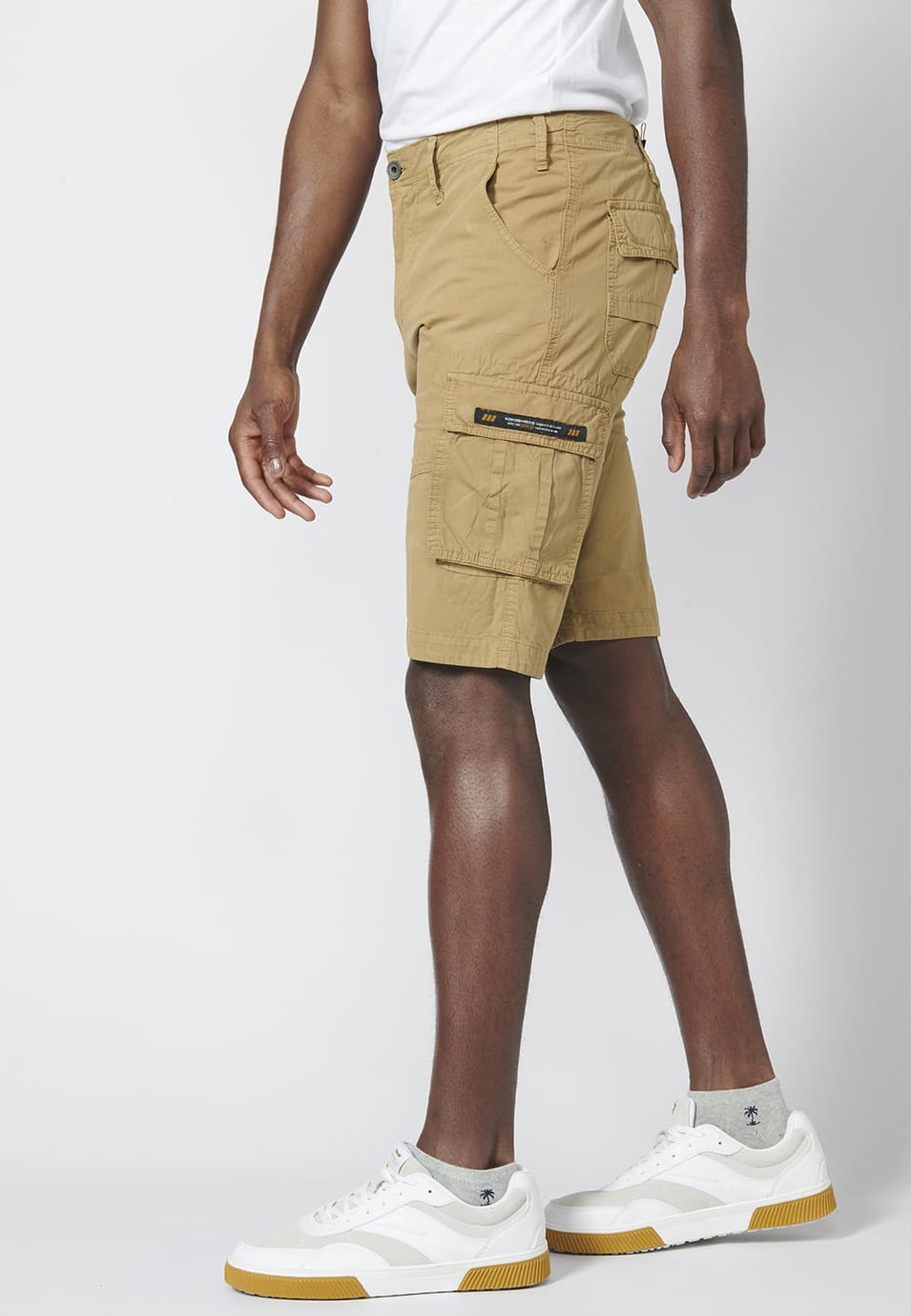 Bermuda Cargo de Algodón con Seis Bolsillos Hombre – Koroshi 2211PS11