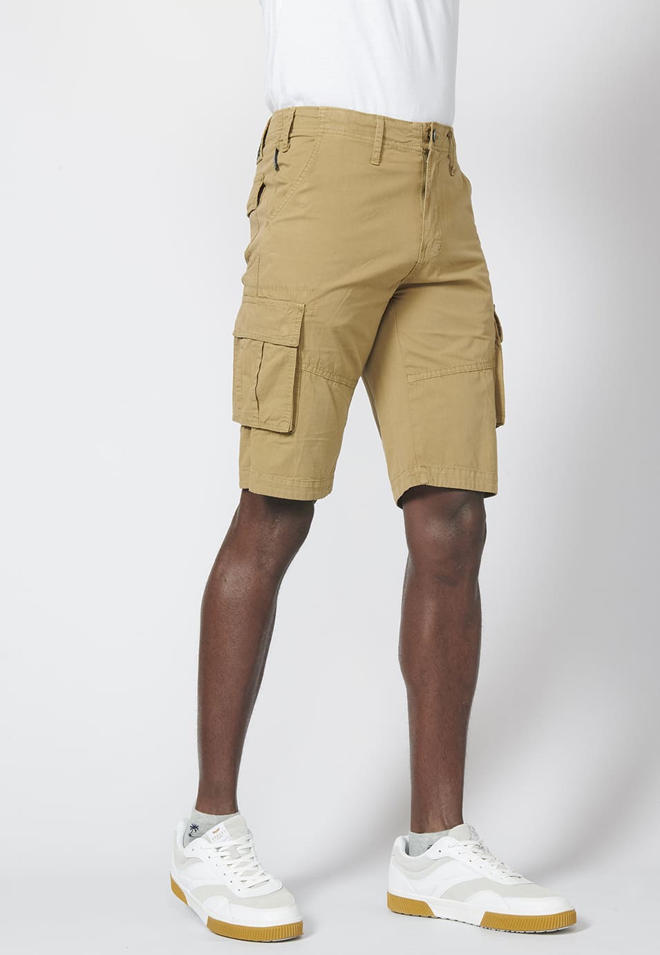 Bermuda Cargo de Algodón con Seis Bolsillos Hombre – Koroshi 2211PS11