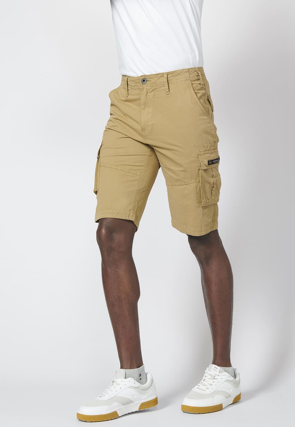 Bermuda Cargo de Algodón con Seis Bolsillos Hombre – Koroshi 2211PS11