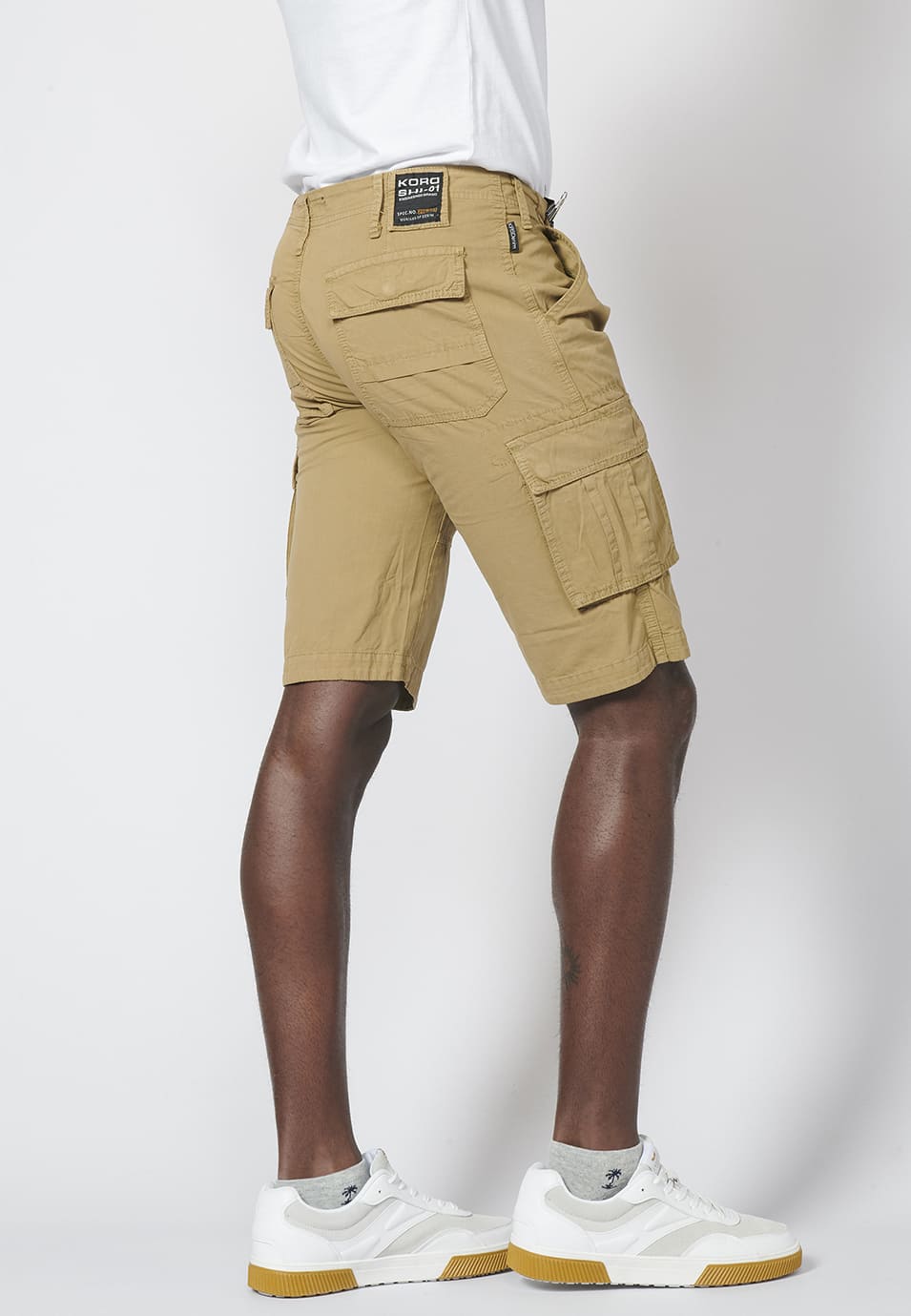 Bermuda Cargo de Algodón con Seis Bolsillos Hombre – Koroshi 2211PS11