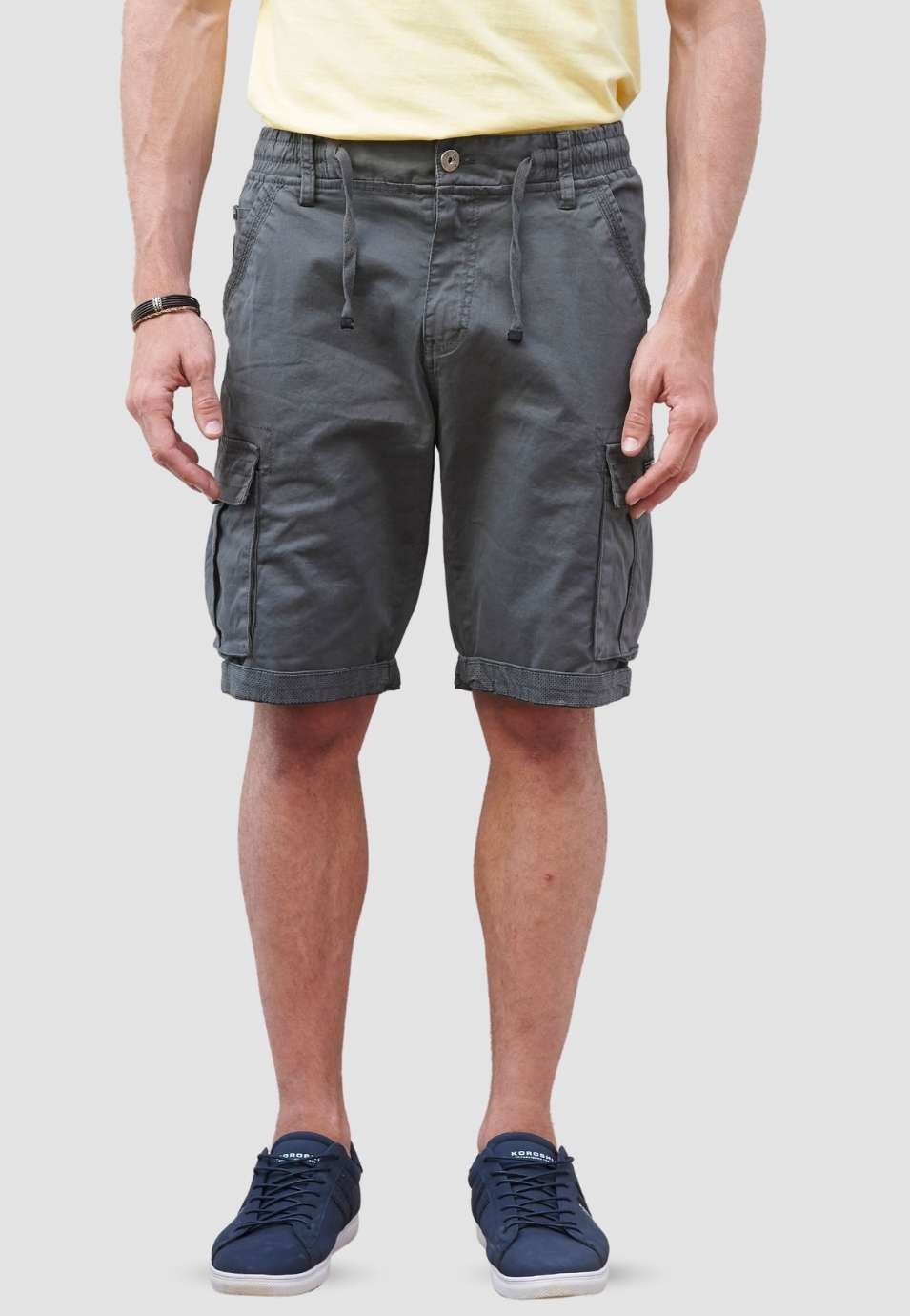 Bermuda Cargo Hombre 7 Bolsillos Cintura Elástica – Koroshi 2211PS12