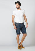 Bermuda Hombre Denim Regular Desgastada Azul Oscuro – Koroshi 2211PS47