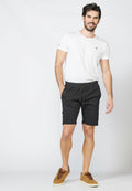Pantalón Corto Jogger Negro Piqué Cremallera Piezas Laterales Hombre – KOROSHI