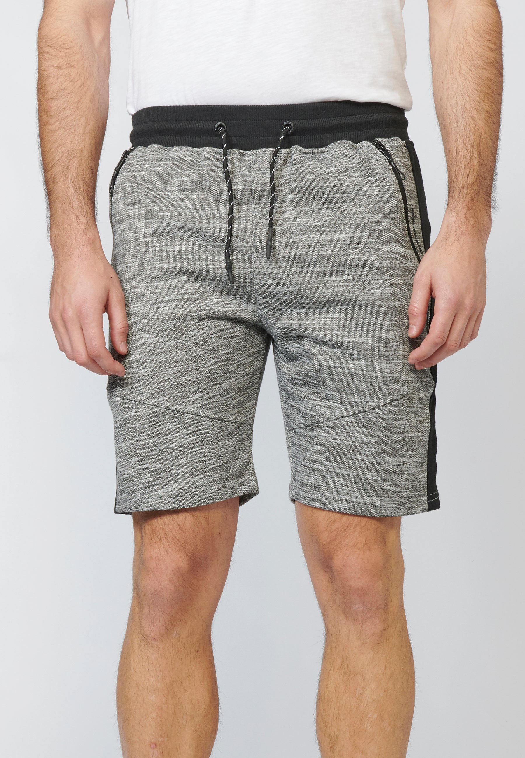 Pantalón Corto Jogger con Cremalleras Termoselladas Hombre – Koroshi 2211PS92