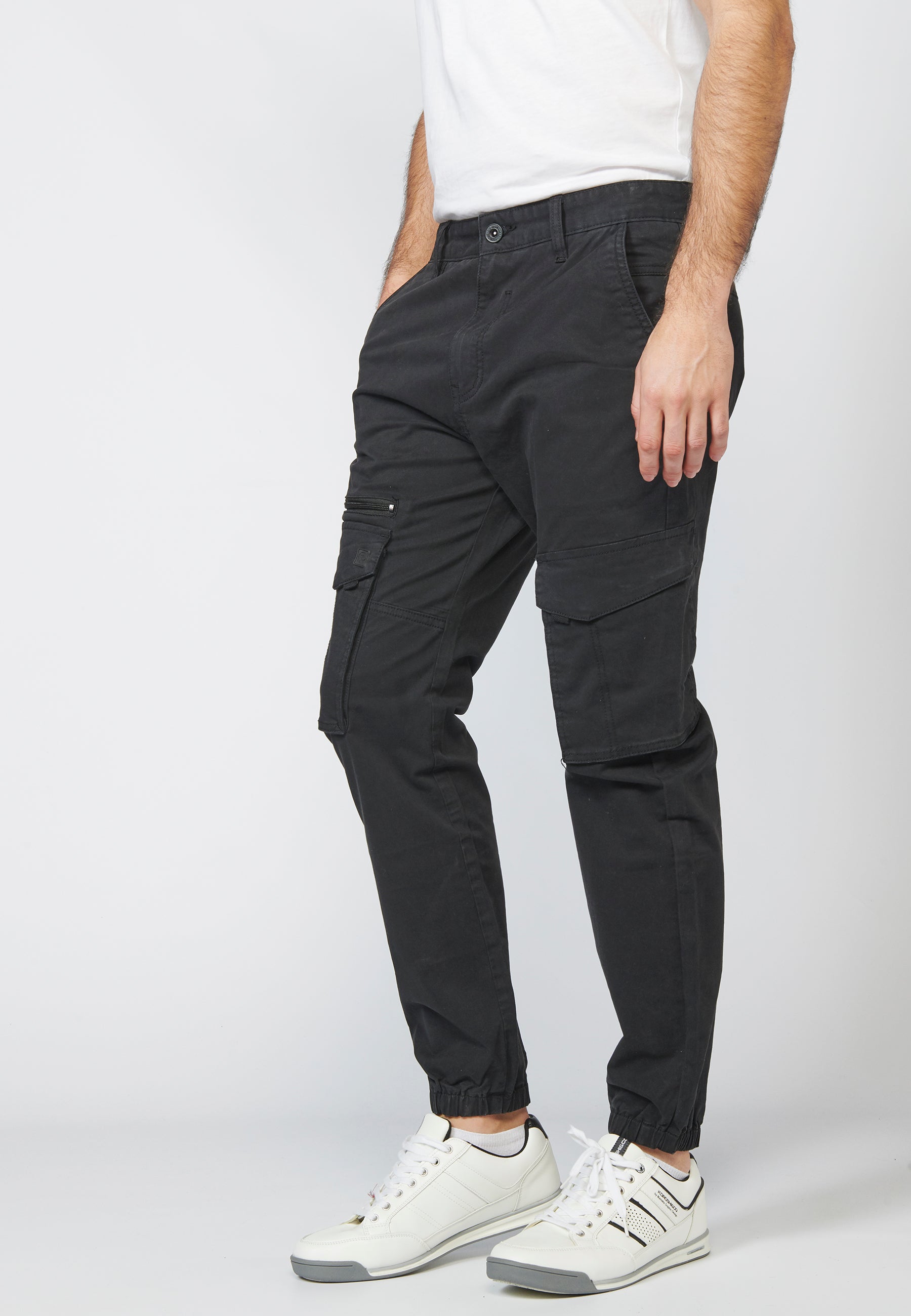 Pantalón Cargo Hombre Seis Bolsillos Bajo Elástico – Koroshi 2211PT06