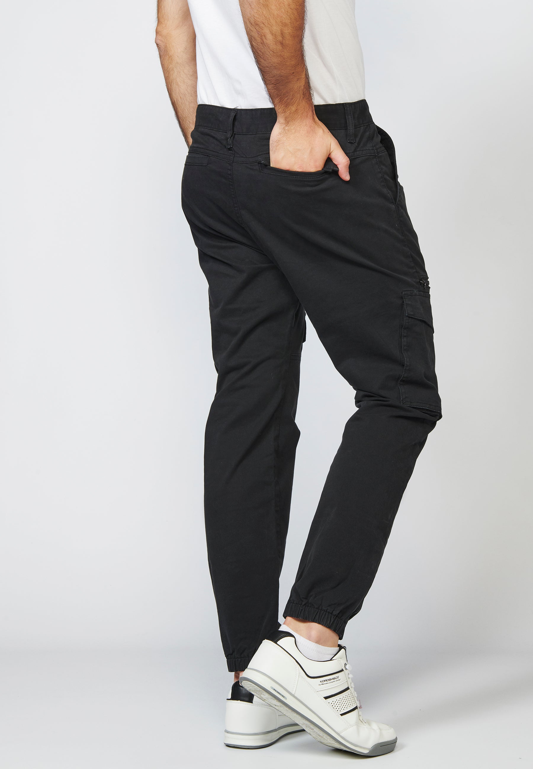 Pantalón Cargo Hombre Seis Bolsillos Bajo Elástico – Koroshi 2211PT06