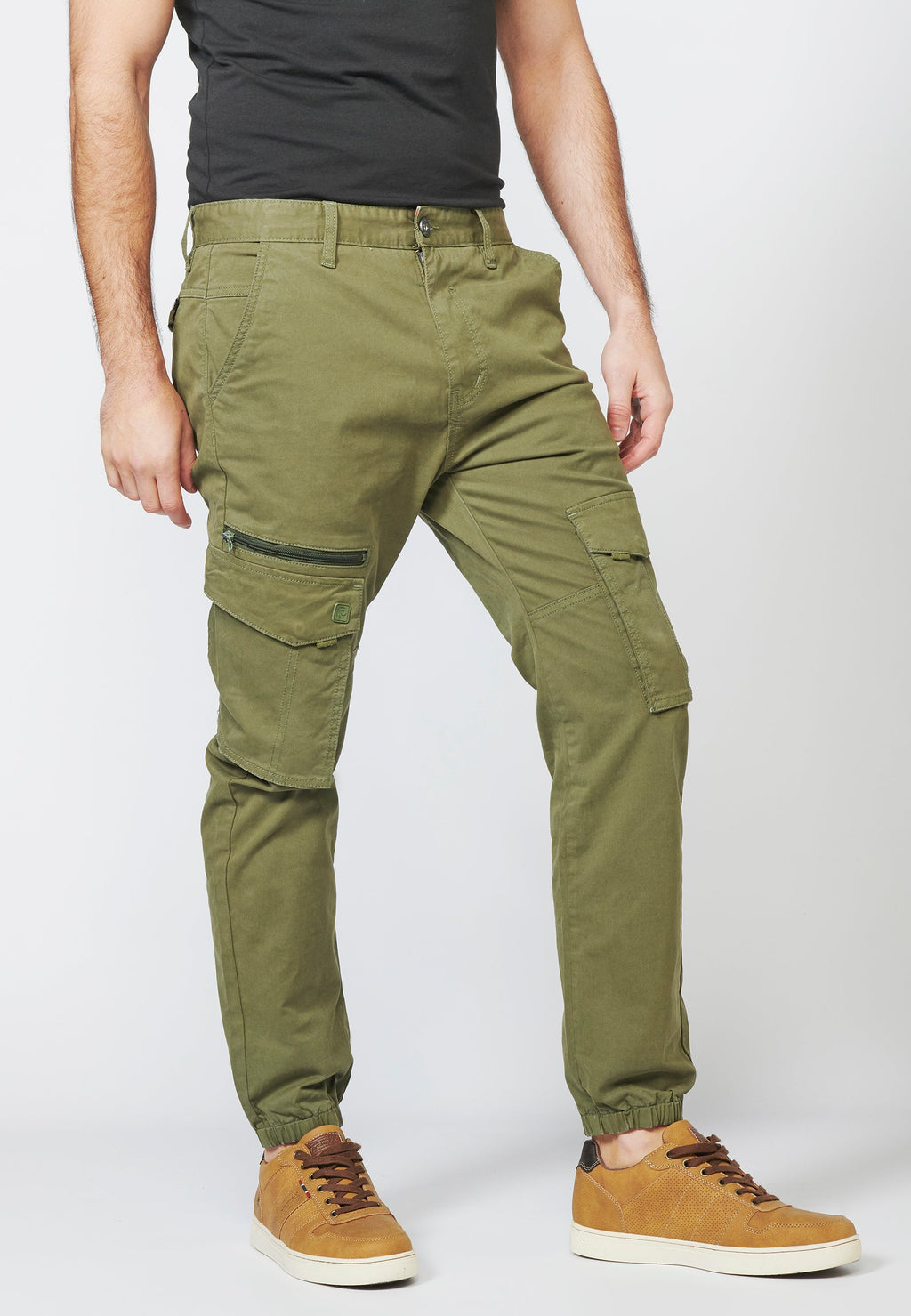 Pantalón Cargo Hombre Seis Bolsillos Bajo Elástico – Koroshi 2211PT06