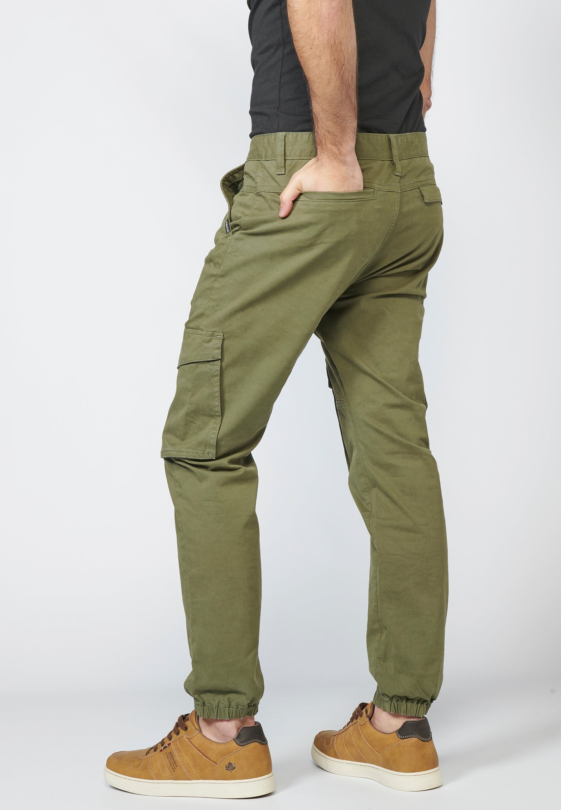 Pantalón Cargo Hombre Seis Bolsillos Bajo Elástico – Koroshi 2211PT06