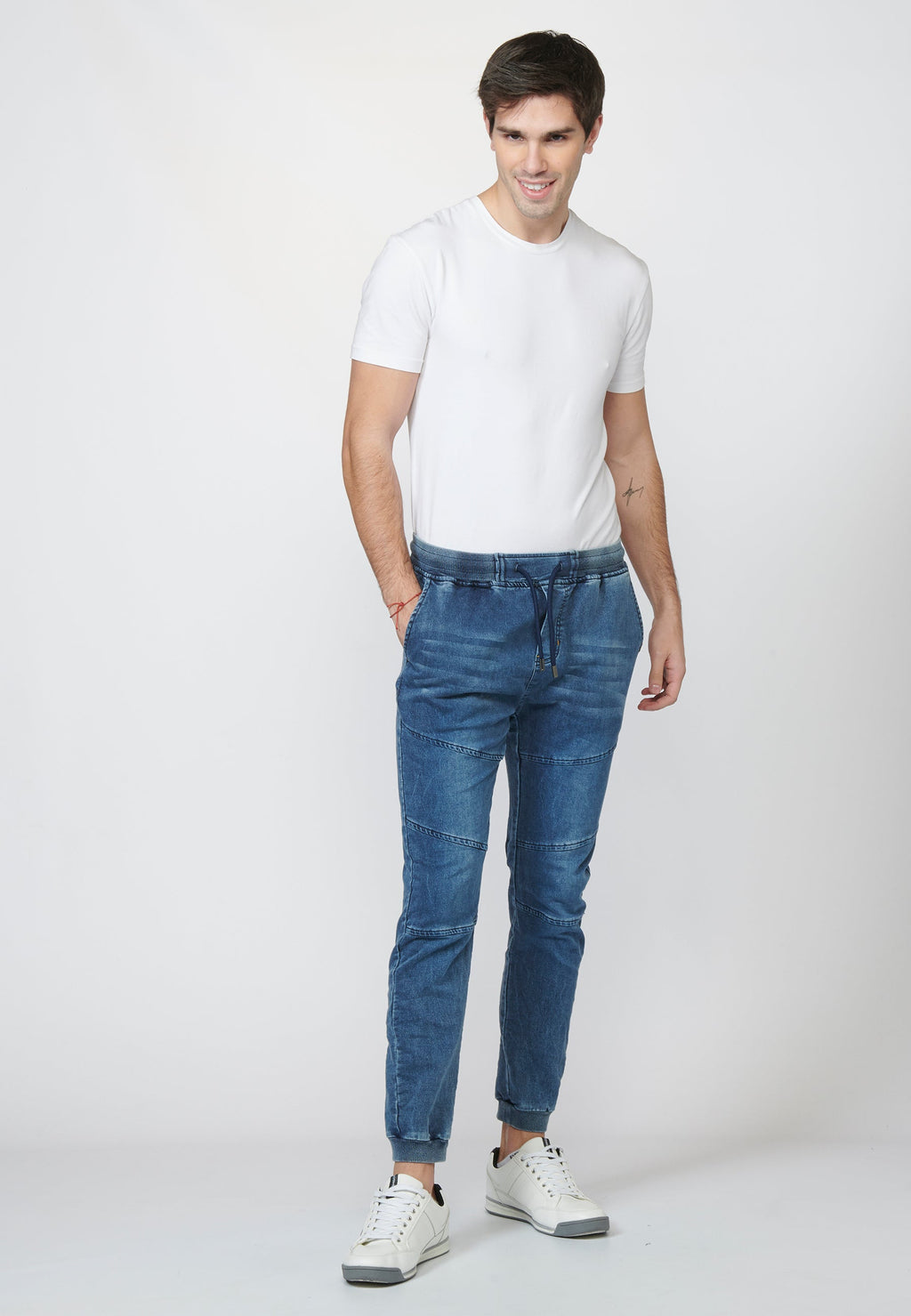 Pantalón Jogger Knit Denim Hombre Cintura Ajustable – Koroshi 2211PT85