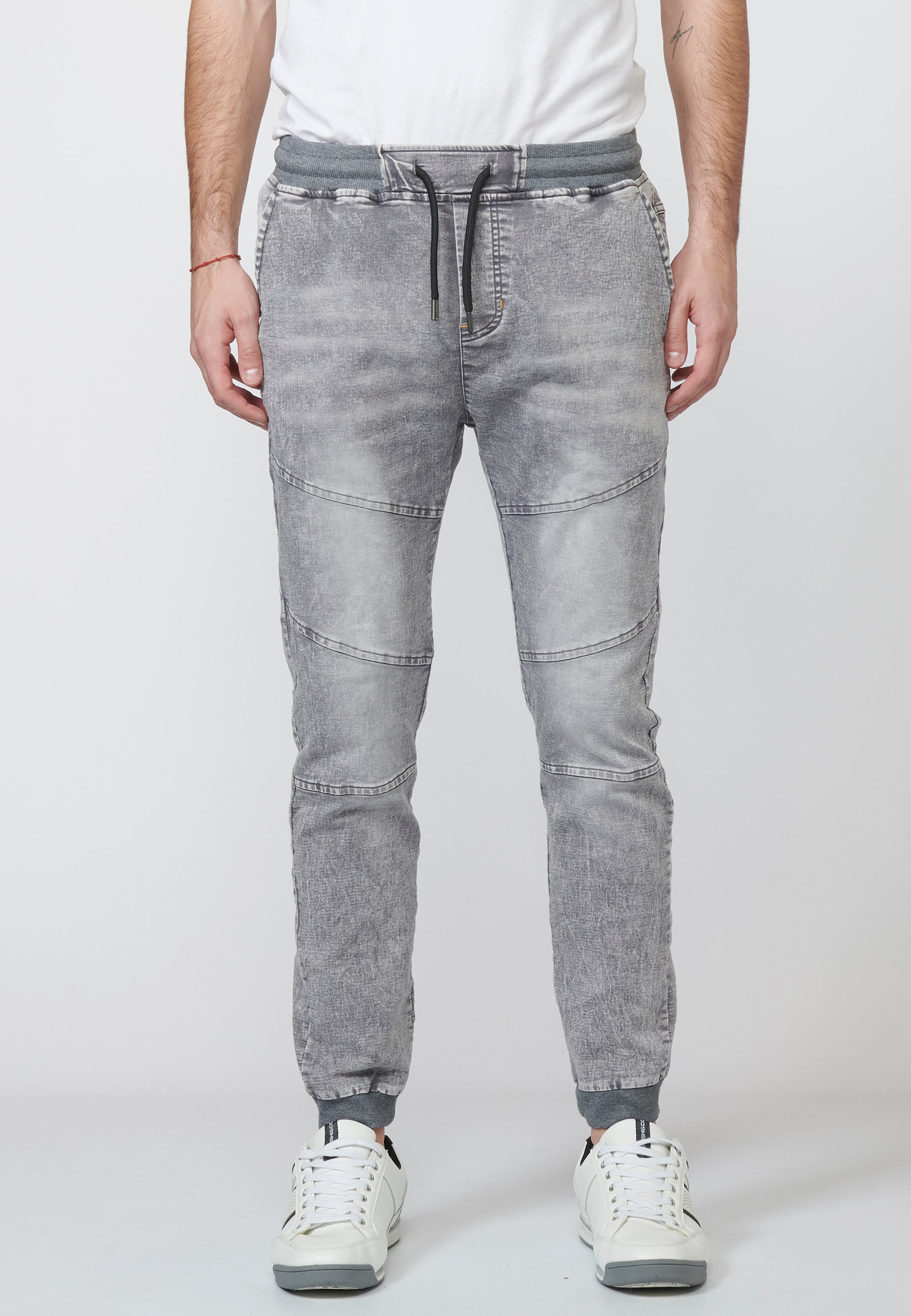 Pantalón Jogger Knit Denim Hombre Cintura Ajustable – Koroshi 2211PT85