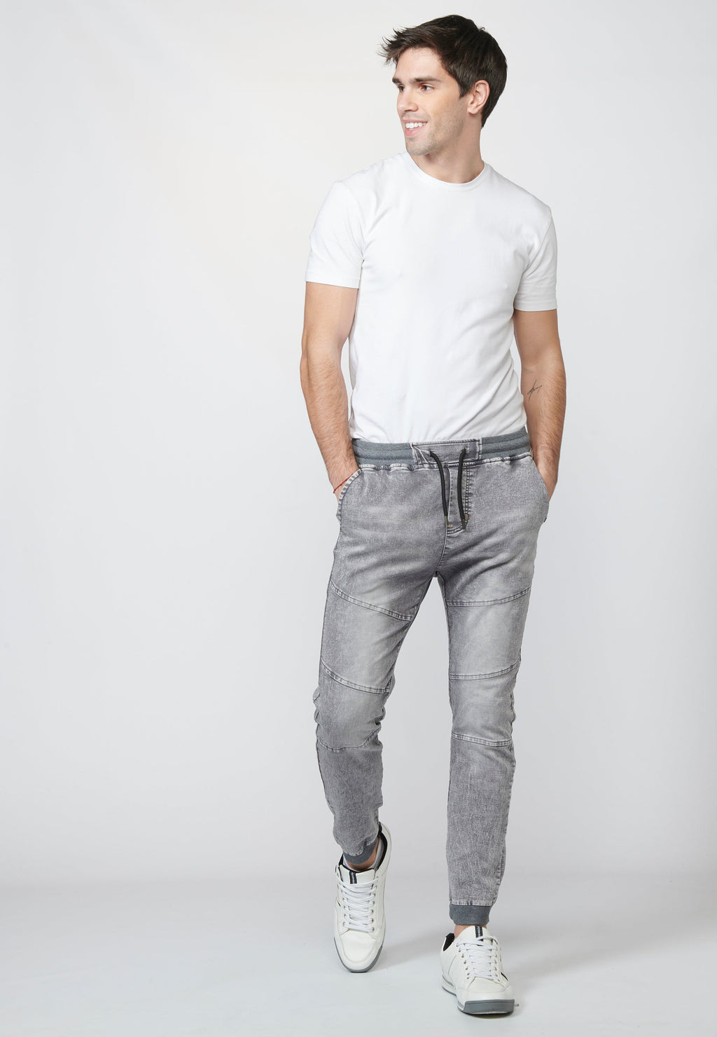 Pantalón Jogger Knit Denim Hombre Cintura Ajustable – Koroshi 2211PT85
