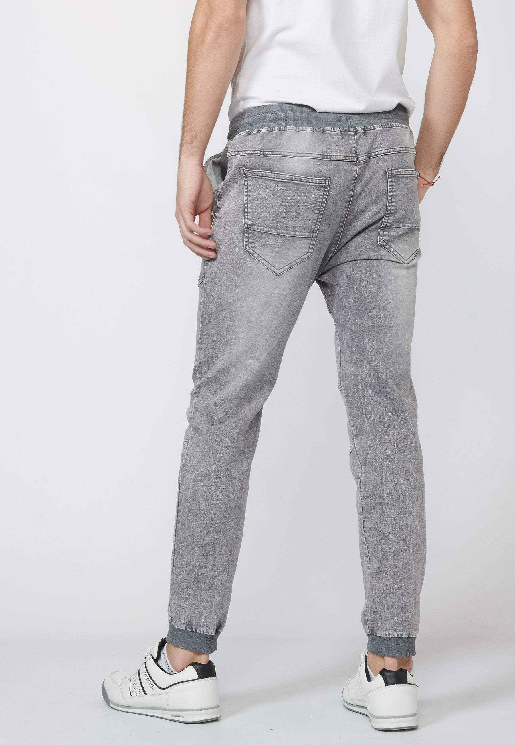 Pantalón Jogger Knit Denim Hombre Cintura Ajustable – Koroshi 2211PT85