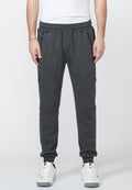 Pantalón largo deportivo jogger interlock con cintura elástica ajustable con cordón para hombre