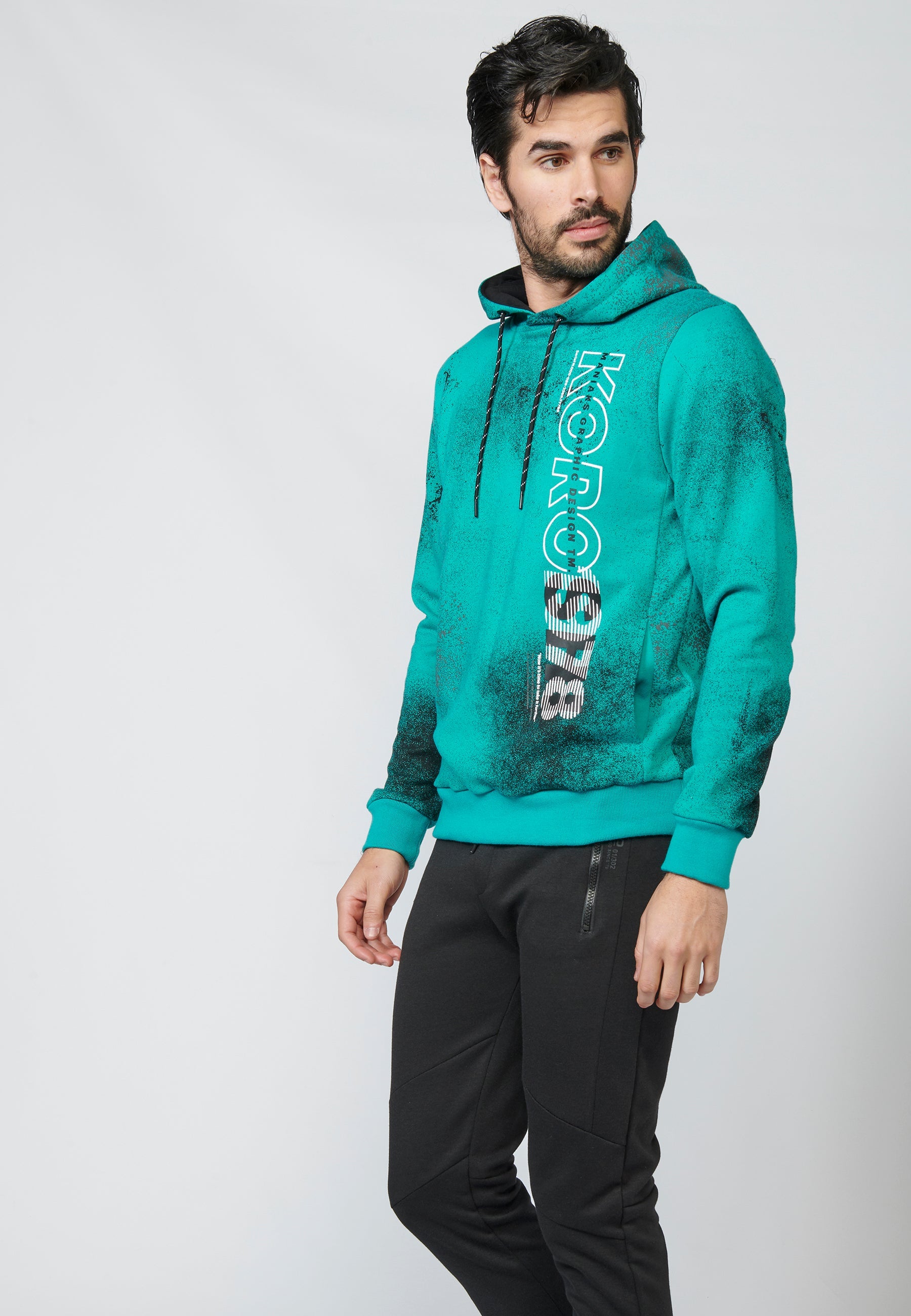Sudadera de manga larga menta para hombre | ropa casual