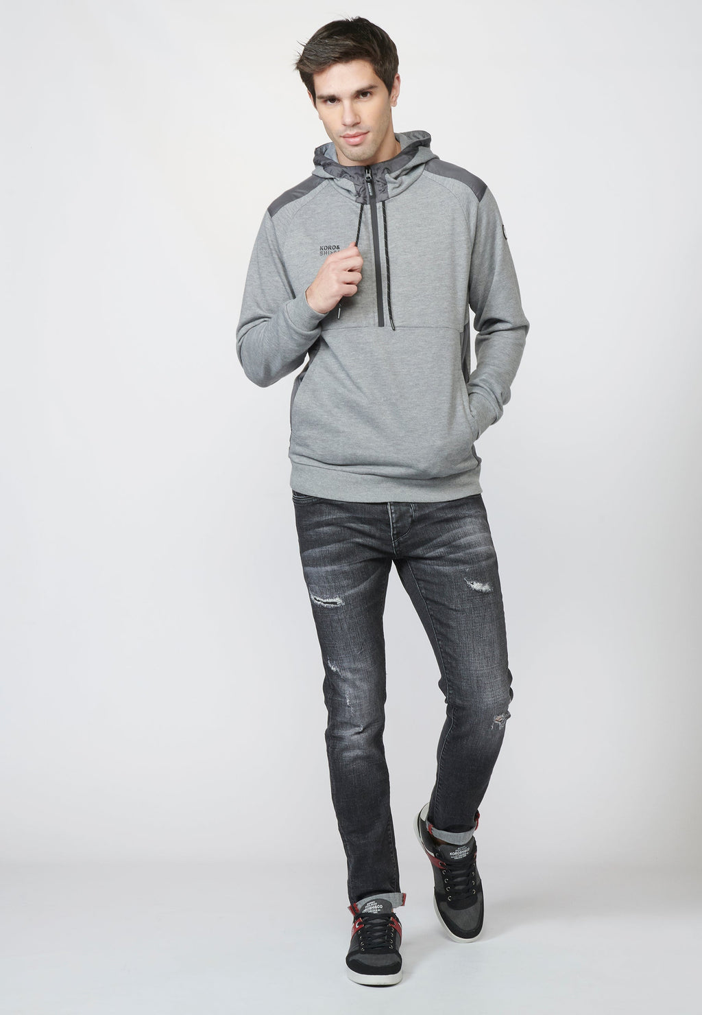 Sudadera de manga larga con capucha para hombre | ropa casual
