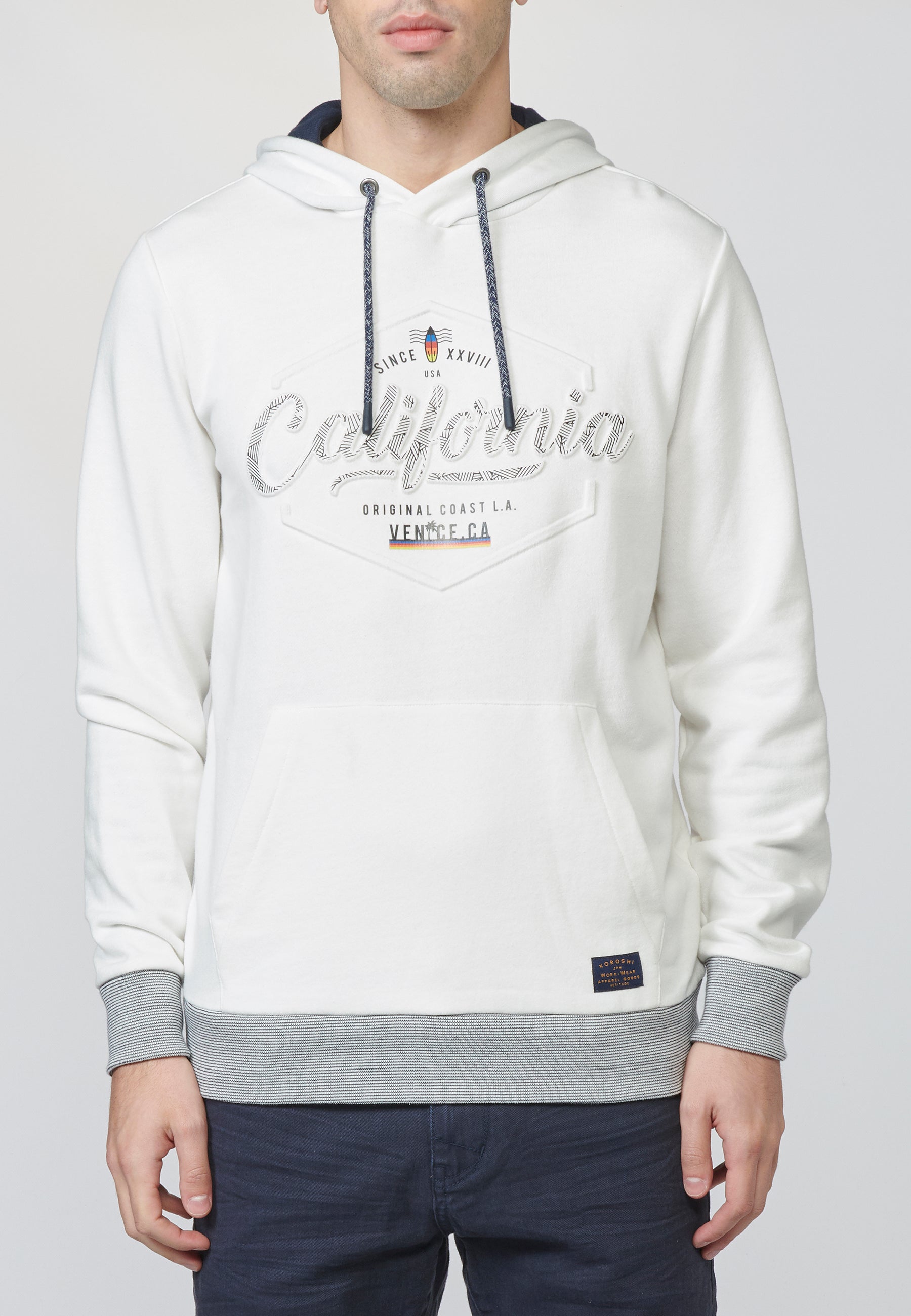 Sudadera de felpa con capucha ajustable y bolsillo tipo canguro | estilo versátil