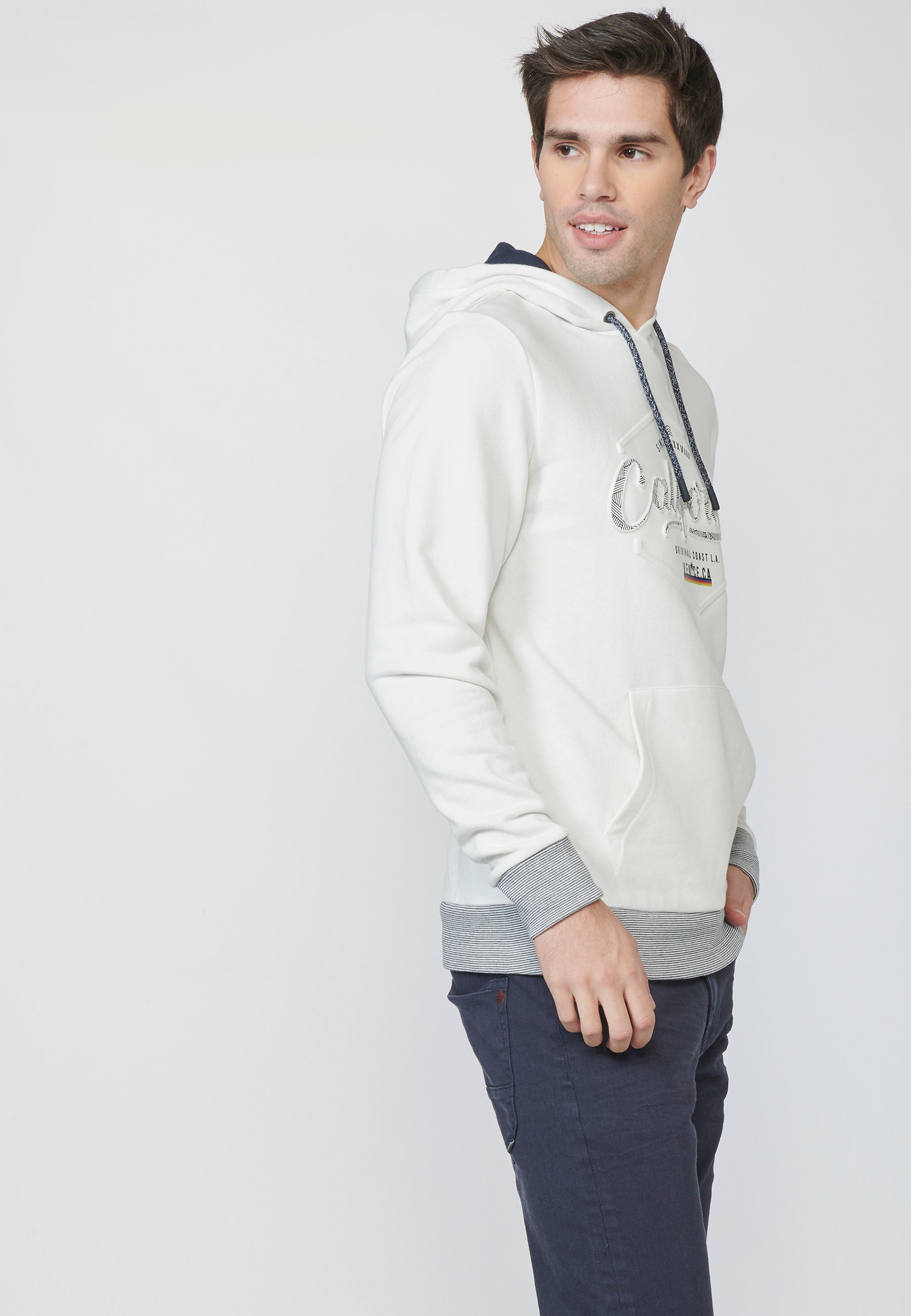 Sudadera de felpa con capucha ajustable y bolsillo tipo canguro | estilo versátil