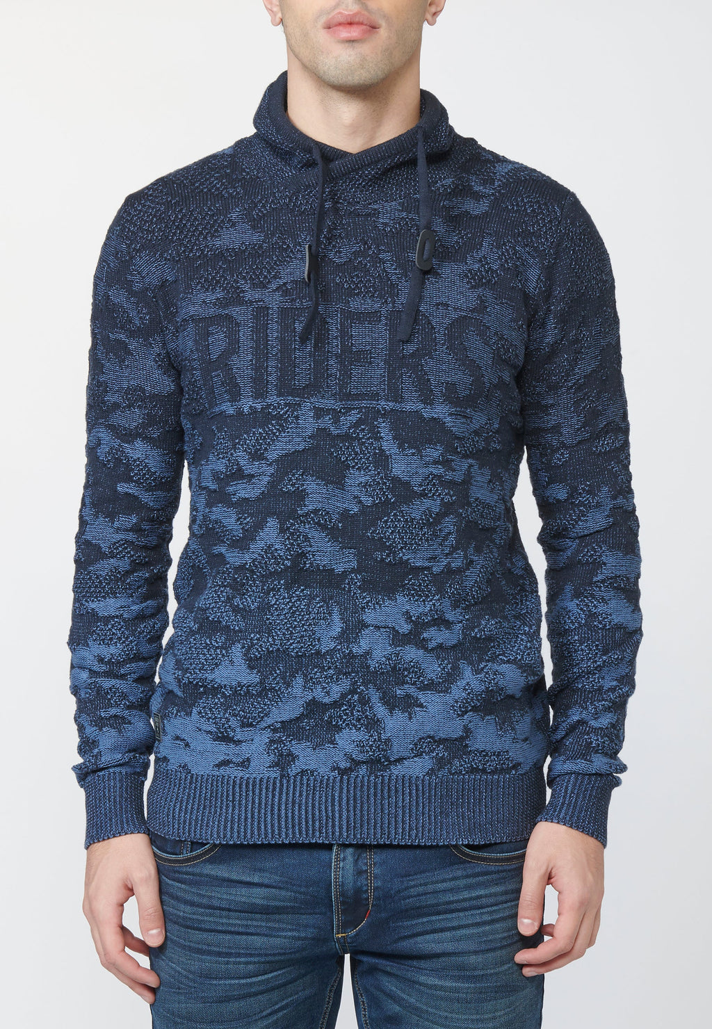 Jersey punto de fantasía efecto camuflaje jaspeado de algodón | moda urbana
