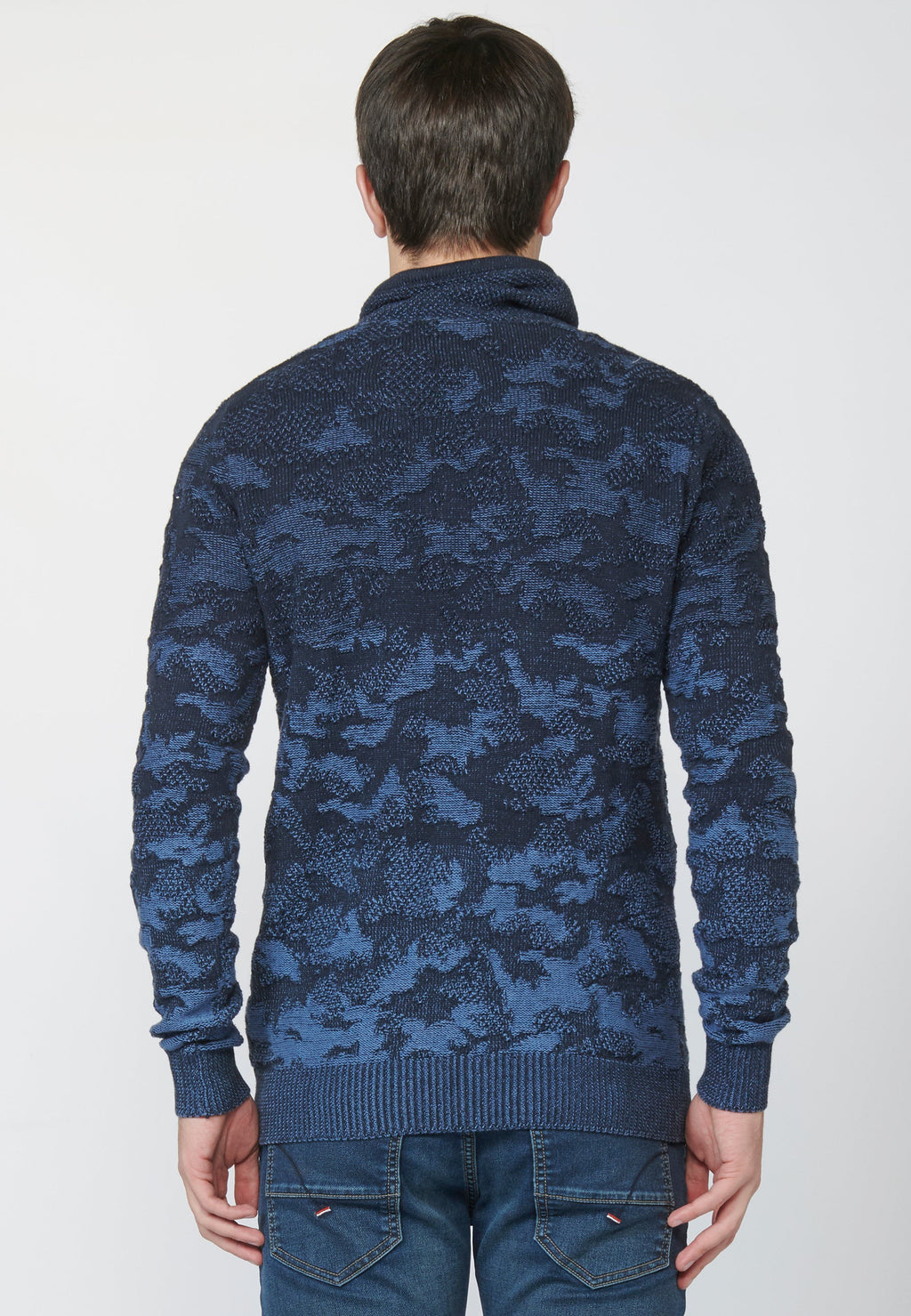 Jersey punto de fantasía efecto camuflaje jaspeado de algodón | moda urbana