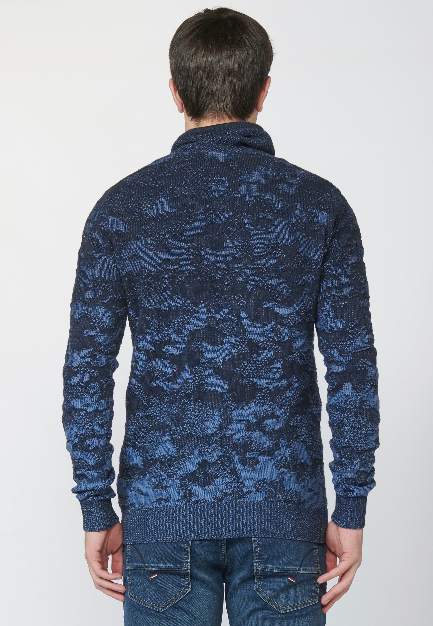 Jersey punto de fantasía efecto camuflaje jaspeado de algodón | moda urbana
