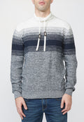Jersey de punto de algodón con cuello ajustable con cordón | tendencia actual