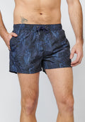 Bañador Corto Hombre Estampado con Bolsillos – Koroshi Navy