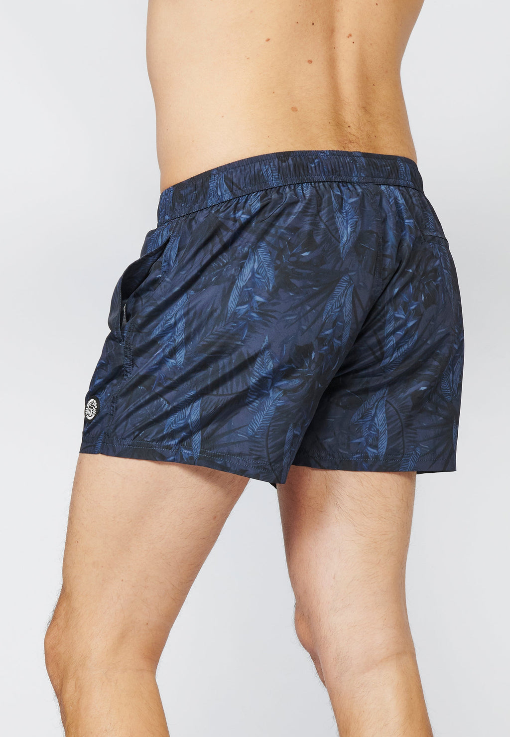 Bañador Corto Hombre Estampado con Bolsillos – Koroshi Navy