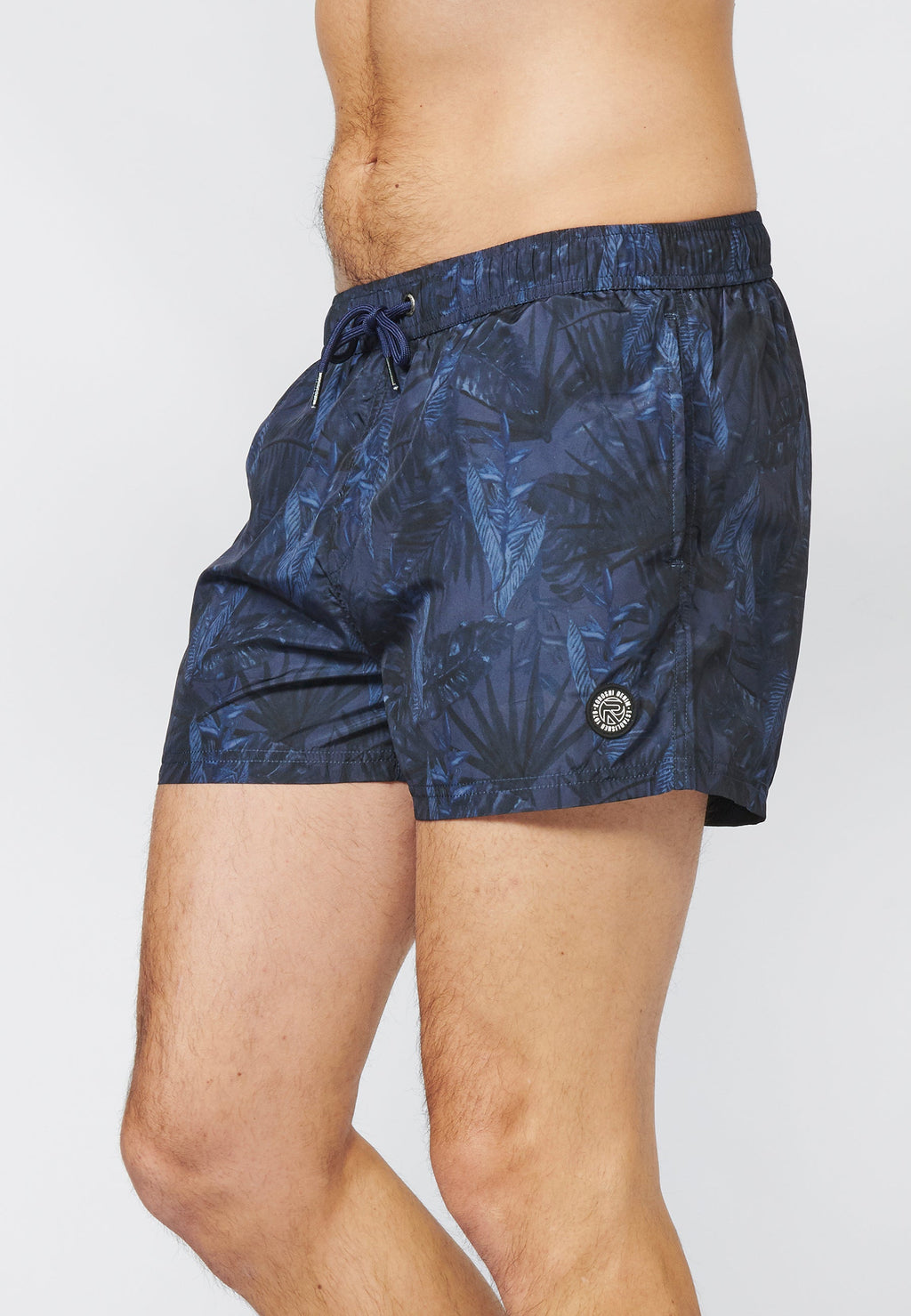 Bañador Corto Hombre Estampado con Bolsillos – Koroshi Navy