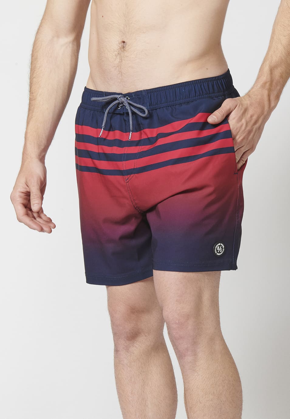 Bañador Corto Hombre Rayas Degradado – Koroshi 2211WA03