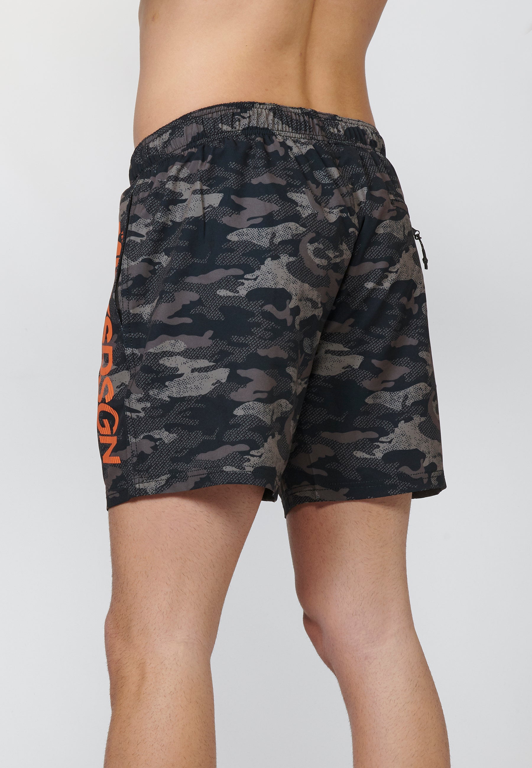 Bañador Corto Hombre Camuflaje con Logo – Koroshi 2211WA07