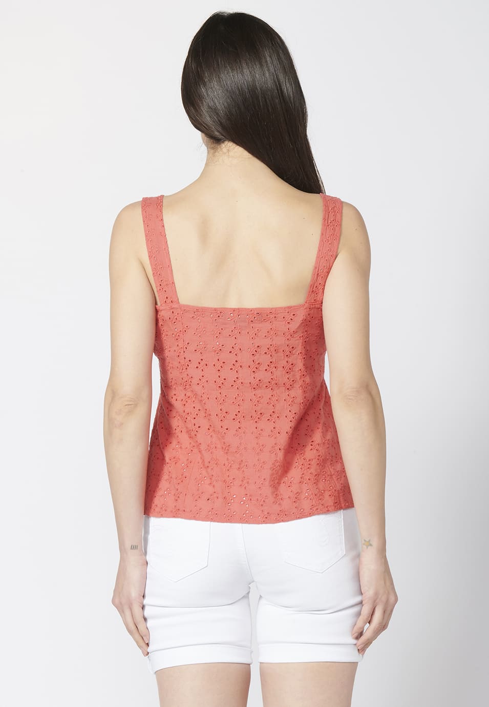 Blusa tirantes con estampado floral 100% algodón sin mangas | estilo y comodidad