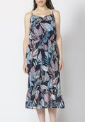 Vestido largo veraniego tirantes estampado étnico para mujer