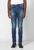 Pantalón largo jeans super skinny con detalles en las rodillas para hombre