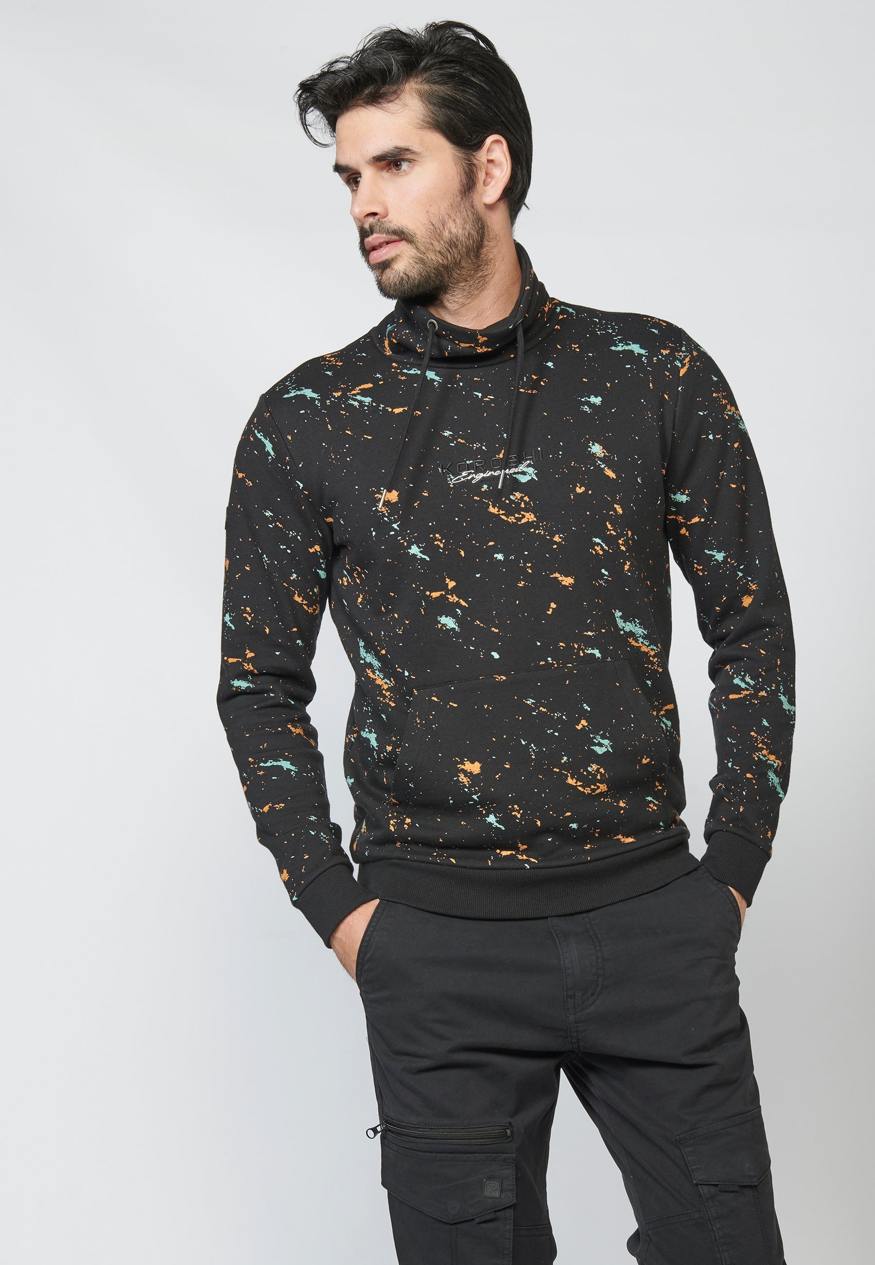 Sudadera felpa estampada
