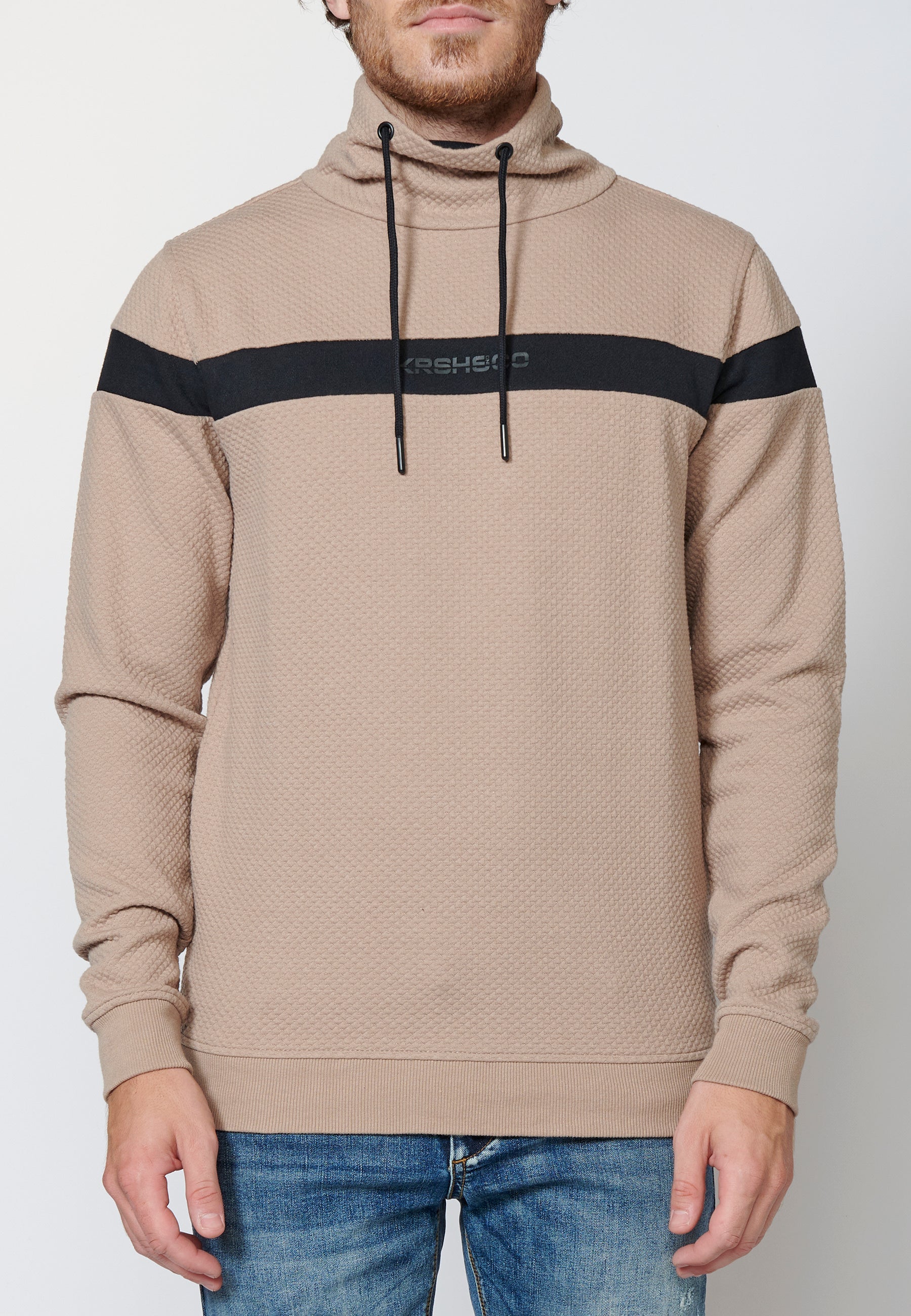 Sudadera manga larga cuello alto hombre