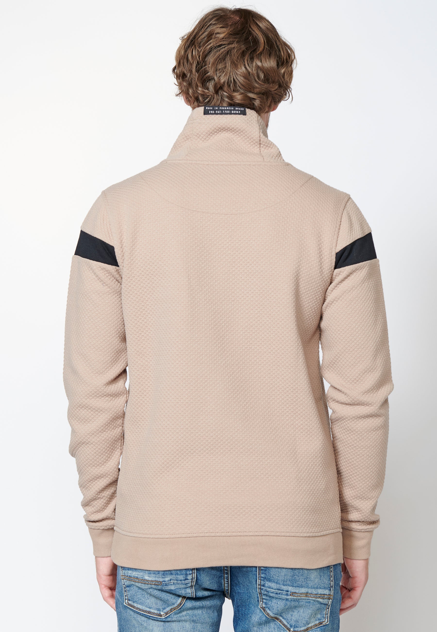 Sudadera manga larga cuello alto hombre