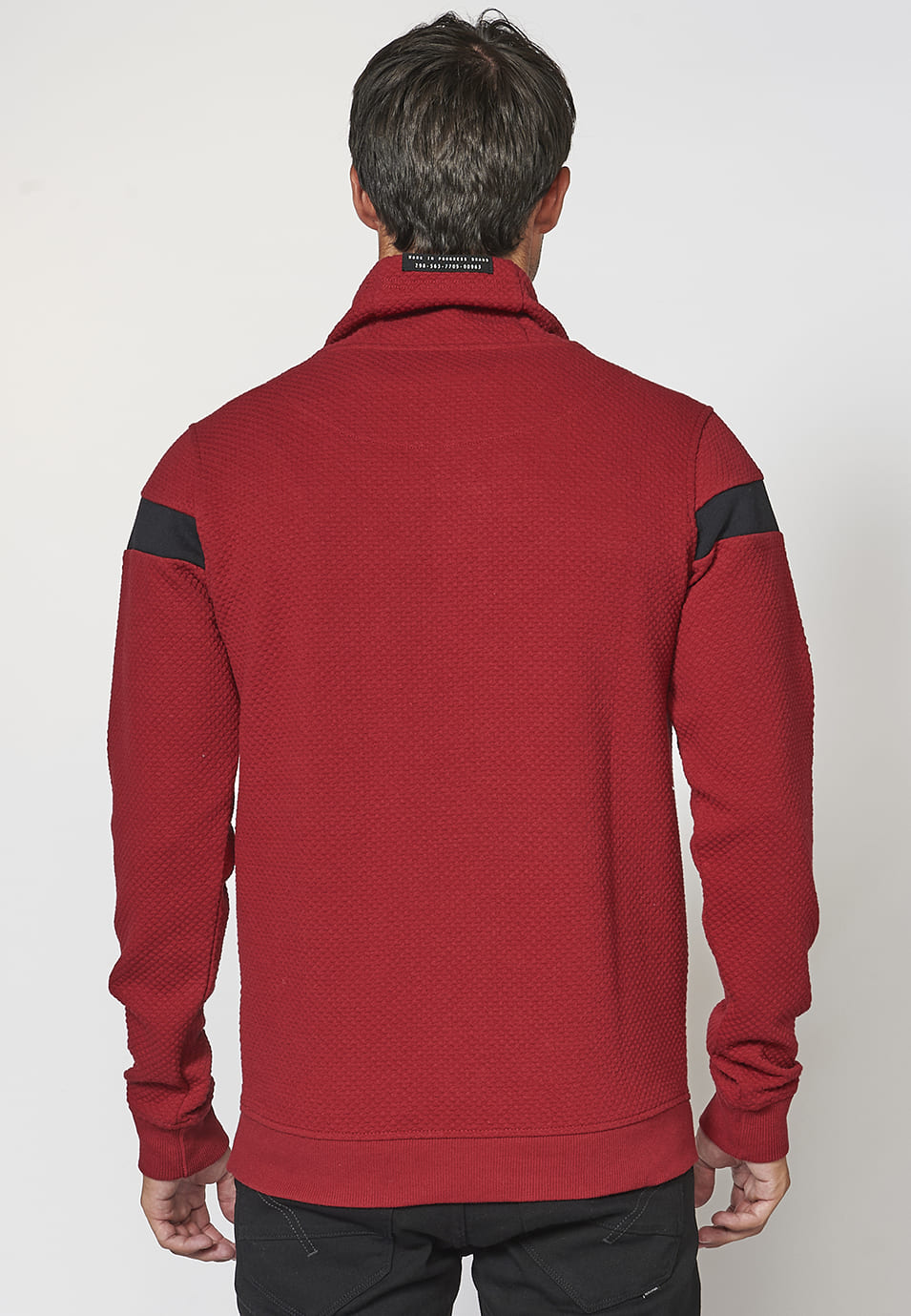 Sudadera manga larga cuello alto hombre