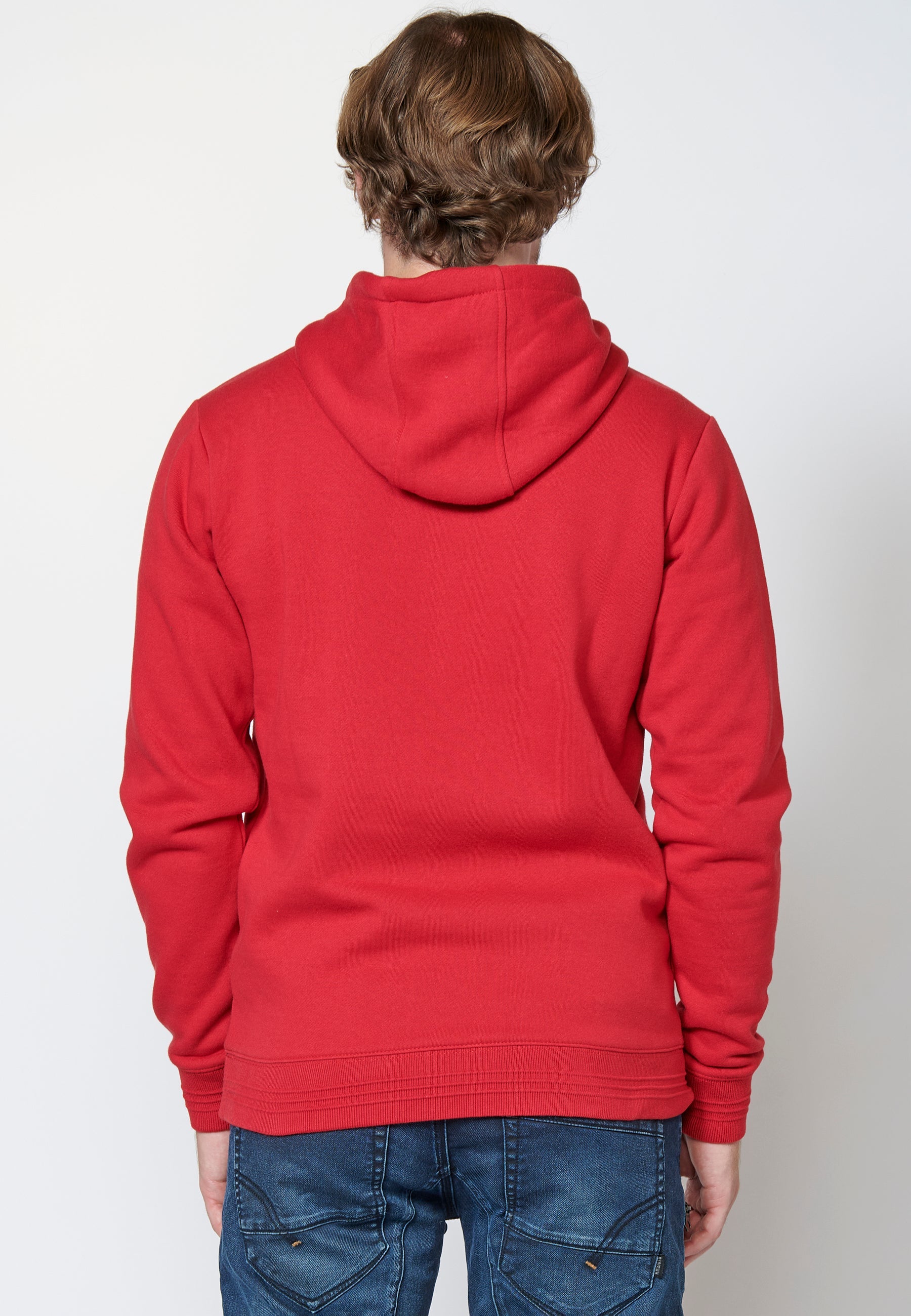 Sudadera manga larga acabados en rib con capucha ajustable para hombre