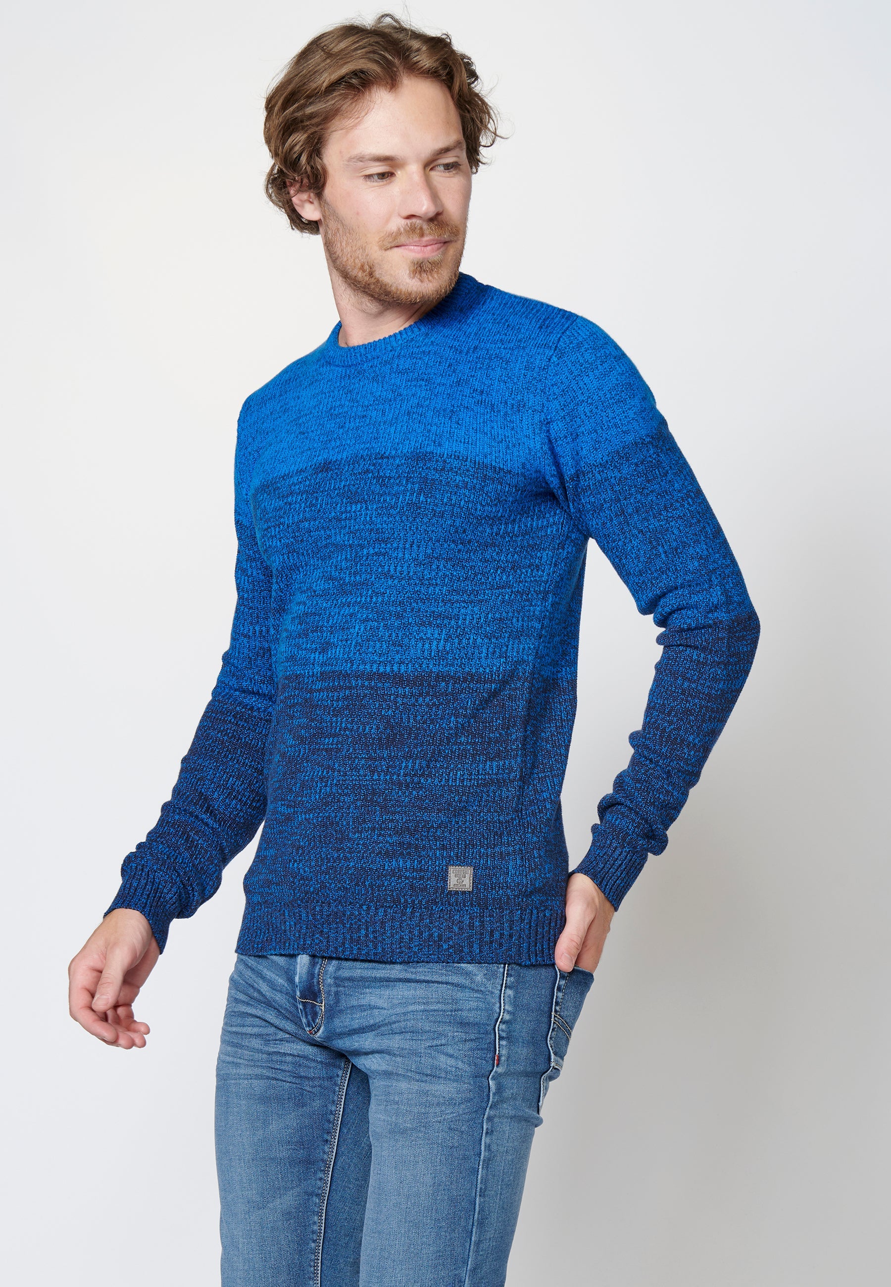 Jersey punto tricot algodón hombre