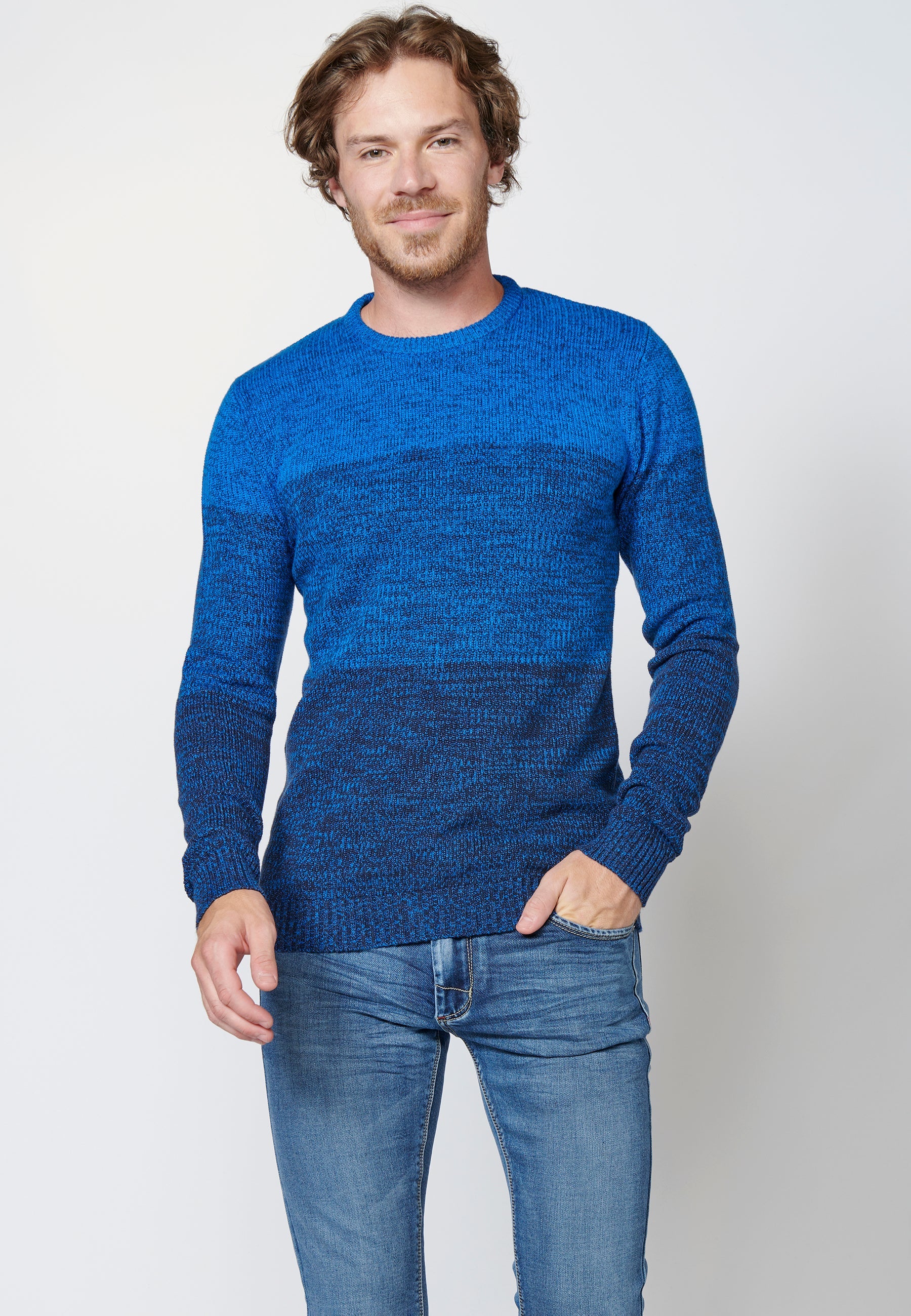 Jersey punto tricot algodón hombre